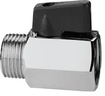 Kulventil mini BASIC 1/4" inv till 1/4" utv gänga
