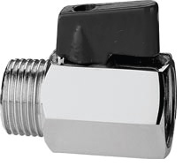  Kulventil mini BASIC 1/4" inv till 1/4" utv gänga